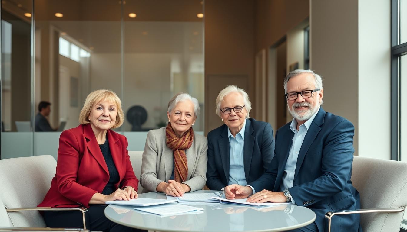 Family elder care planning discussion